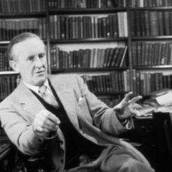 Tolkien in his study